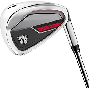 Wilson Dynapower Ensemble de fers de Golf pour Hommes, Argent/Rouge - Publicité