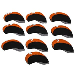 Snufeve6 Couvre-tête de Club de Golf, Couvre-tête de Club de fers de Golf Pratiques pour la Protection(Orange) - Publicité