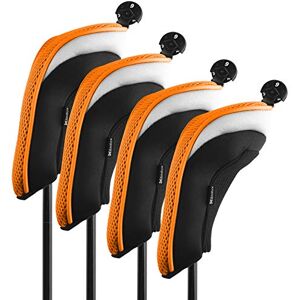 Andux Golf Hybride Club Couvre-tête du Interchangeable NO. étiqueter 4 pièces Orange - Publicité