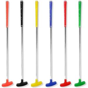 Crestgolf Mini Putter de Golf 33 Pouces, Putter en Caoutchouc Bidirectionnel, Putter de Golf en Caoutchouc. Pack de 6 Couleurs Mélangées - Publicité