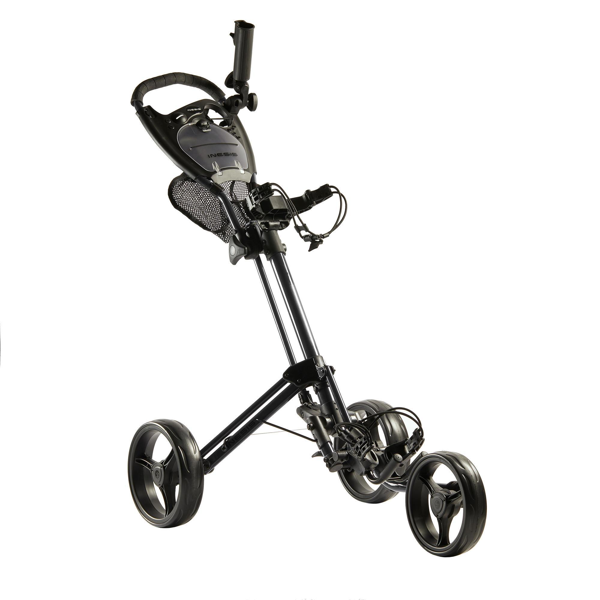 INESIS Carrello golf 3 ruote COMPACT nero