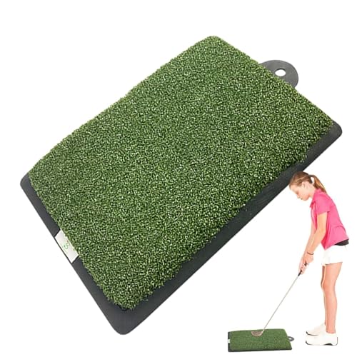 ORTUH Golfoefenmat, golfslagmat,Golfswingkussen Golfoefenmat Swing Trainer met vervangbaar feedbackblad, golfoefenuitrusting voor thuis, binnen en buiten