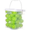 Qianly 36 Stuks Indoor Pickleball Ballen Indoor Hof Pickleball Ballen 40 Gaten Standaard Heldere Kleur Golf Bal voor Indoor rechtbanken, Groente