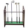 YFFDKA Golfclubstandaard display hout, 13 putterhouder golfcluborganisator, golfclubs uitrusting opbergrek, voor binnen/buiten/golfclub Hello