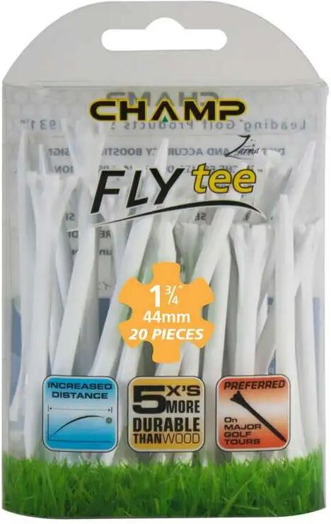 Champ Spikes Champ Zarma Flytee Golf Tees 1 3/4 (44mm) White-20 Pack