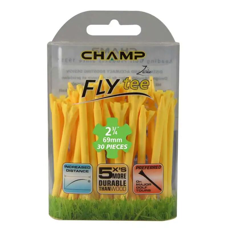 Champ Spikes Champ Zarma Flytee Golf Tees 2 3/4 (70 Mm) Natural-30 Pack