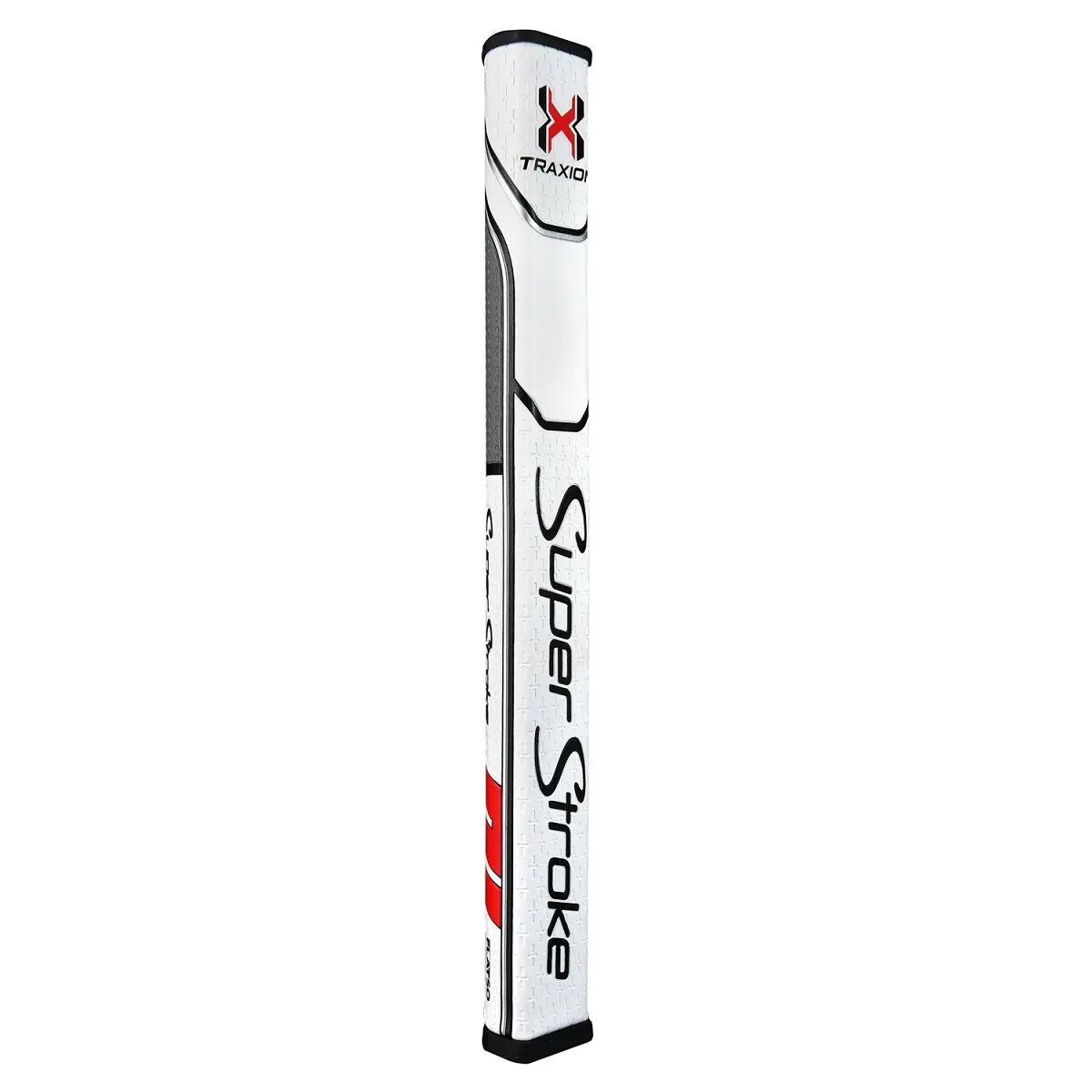Superstroke Traxion Flatso 1.0 Putter - Non-Tapered 0.580" White/grey/red - Golf Grips