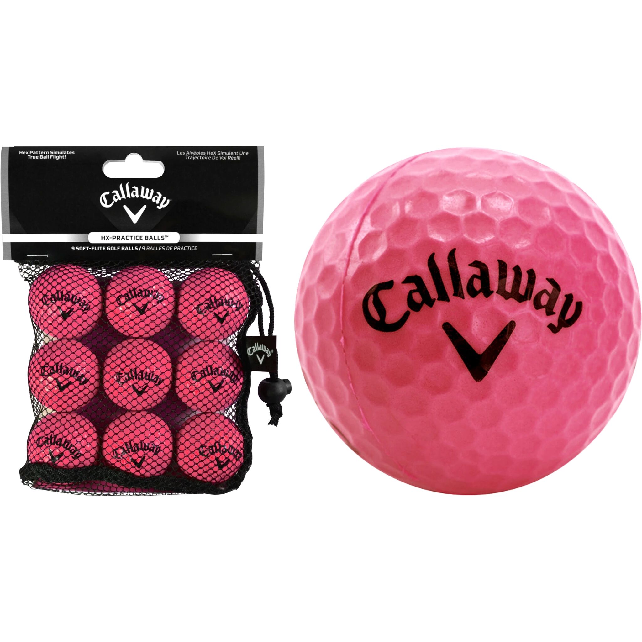 Callaway Soft Flight Balls 9-pk., øvingsgolfballer STD Pink