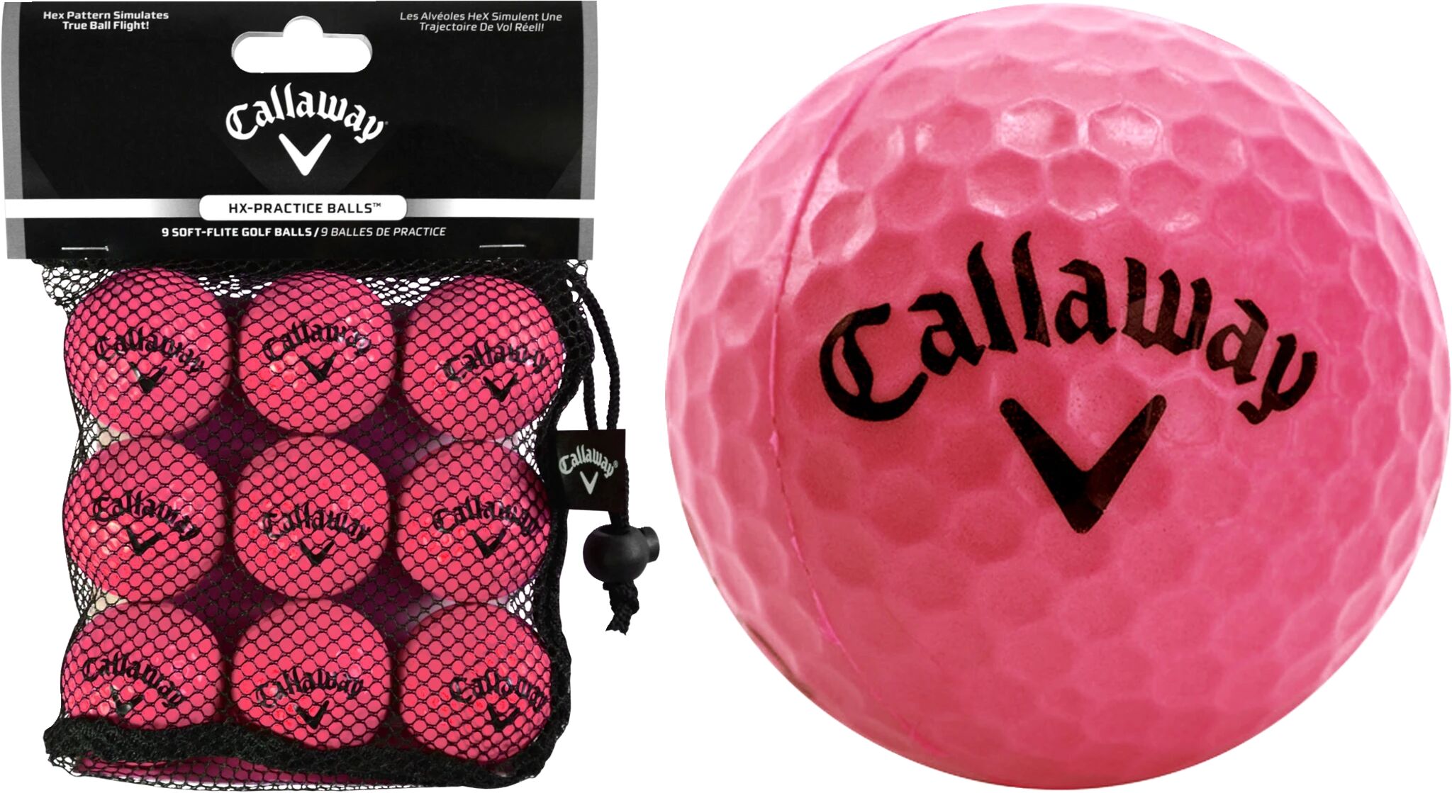 Callaway Soft Flight Balls 9-pk., øvingsgolfballer STD Pink