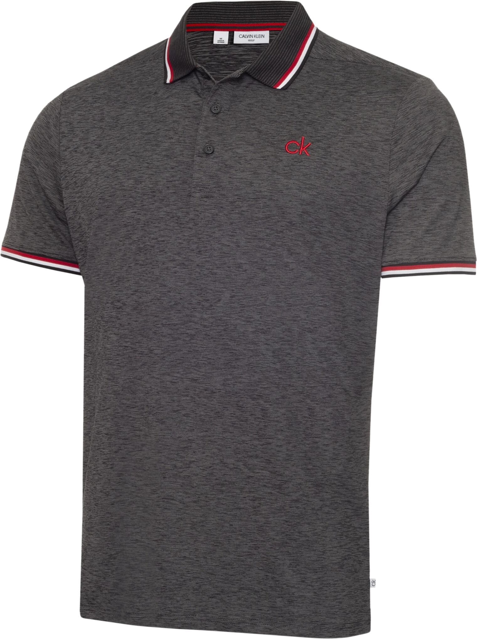 Calvin Casper Polo, golfpiké herre M Charcoal Marl