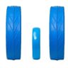 JuCad Complete set of tyres, 2 tires for rear wheels, 1 tire for front wheel, BLUE