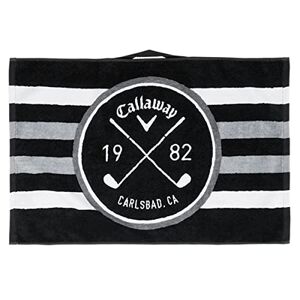 Callaway Golf Unisex Cart Golf Towel - Black/White/Charcoal - One Size, 16" x 24