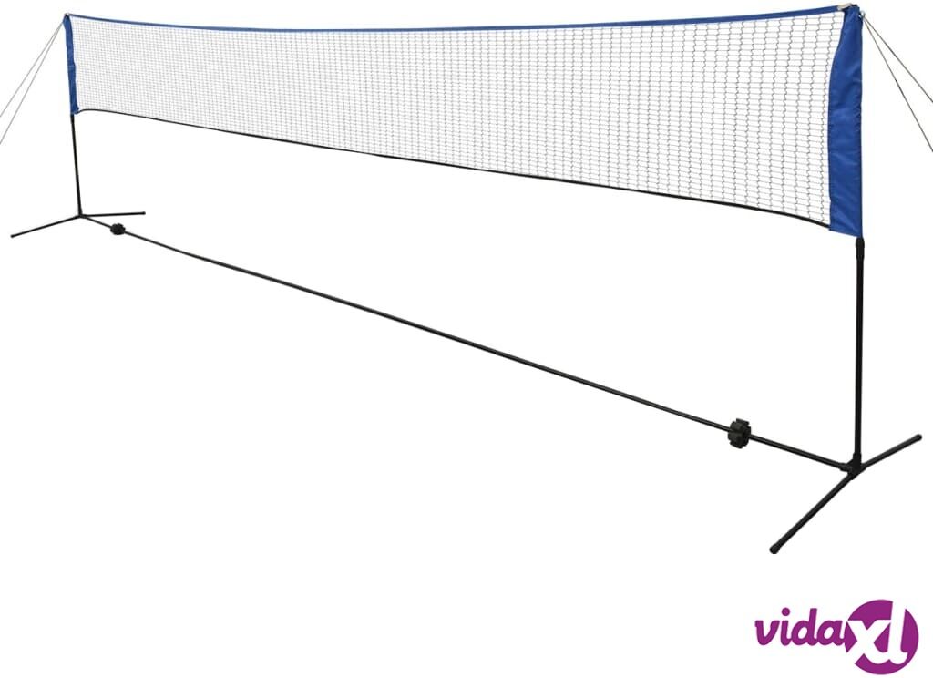 vidaXL Badminton Net with Shuttlecocks 600x155 cm