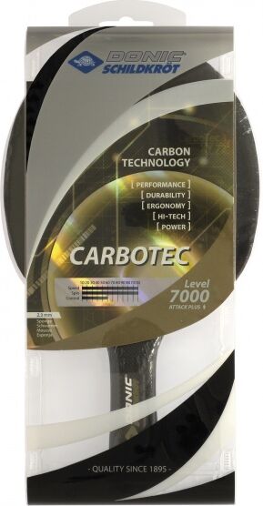 Donic Schildkröt Tischtennis Carbotec 7000 Angriff + schwarz