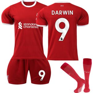 2023-2024 Liverpool Home Børnefodboldtrøjesæt nr. 9 Darwin Nunez 22