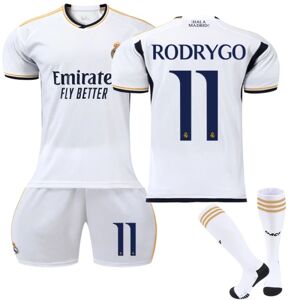 2023-2024 Real Madrid hjemmefodboldtrøje til børn nr. 11 RODRYGO Z X 12-13 years
