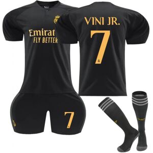 2023-2024 Real Madrid udebane fodboldtrøje til børn Vinicius nr. 7 VINI JR 16