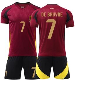 UEFA Euro 2024 Belgien Home Børnefodbolddragt nr. 7 De Bruyne 24