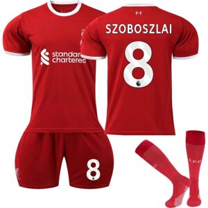 2023-2024 Liverpool Home Børnefodboldtrøjesæt nr. 8 Szoboszlai 22