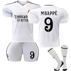 Real Madrid Hjemmebørnefodboldtrøje 2024-2025 nr. 9 Mbappé 28