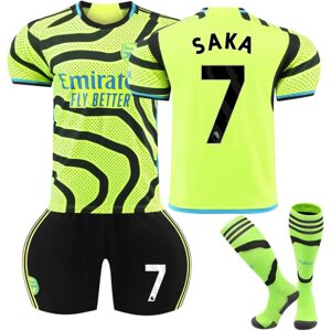 2023-2024 Arsenal Away Kids fodboldsæt med sokker nr. 7 Saka 20