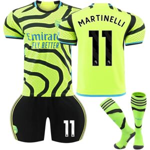 2023-2024 Arsenal Away Kids fodboldsæt med sokker nr. 11 Martinelli 24