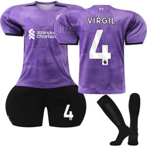 2023-2024 Liverpool Away Børnefodboldtrøjesæt nr. 4 VIRGIL 22