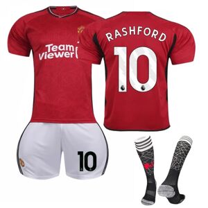 2023-2024 Manchester United Home Kids fodbolddragt nr. 10 Rashford 20