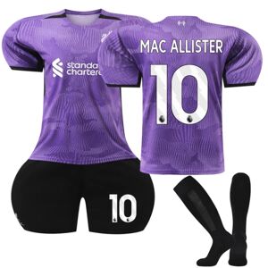 2023-2024 Liverpool Away Børnefodboldtrøjesæt nr. 10 Mac Allister 26