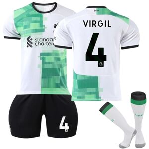 2023-2024 Liverpool Away Kids Fotbollströja Kit nr 4 VIRGIL 26 26