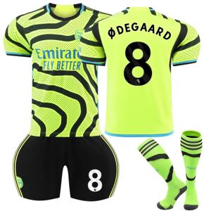 2023-2024 Arsenal Away Kids fodboldsæt med sokker nr. 8 Ødegaard Comfortable Classic 28