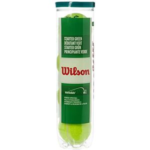 Wilson Tennisbälle Starter Play Green für Kinder und Jugendliche, Gelb, 4er Dose, WRT137400, 6.5