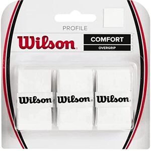 Wilson Profile Overgrip Tennis Racket (Pack of 3), white