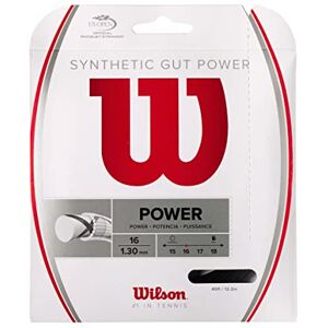 Wilson Unisex Tennissaite Synthetic Gut Power, schwarz, 12,2 Meter, 1,30 mm, WRZ945200