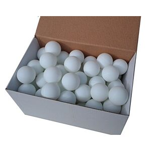 Der Sportler 75 Plain White Table Tennis Balls, Without Print, Sturdy Material, 38 Mm