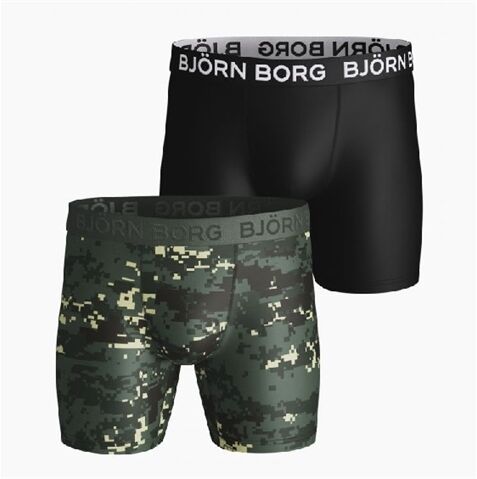 BjÃ¶rn Borg Performance Shorts Digital Woodland 2-Pack L