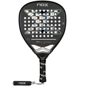 Pala De Pádel Nox At10 Luxury Attack 18k Agustin Tapia Negro/gris