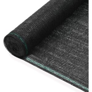 vidaXL Toldo para pista de tenis HDPE 1,8x50 m negro