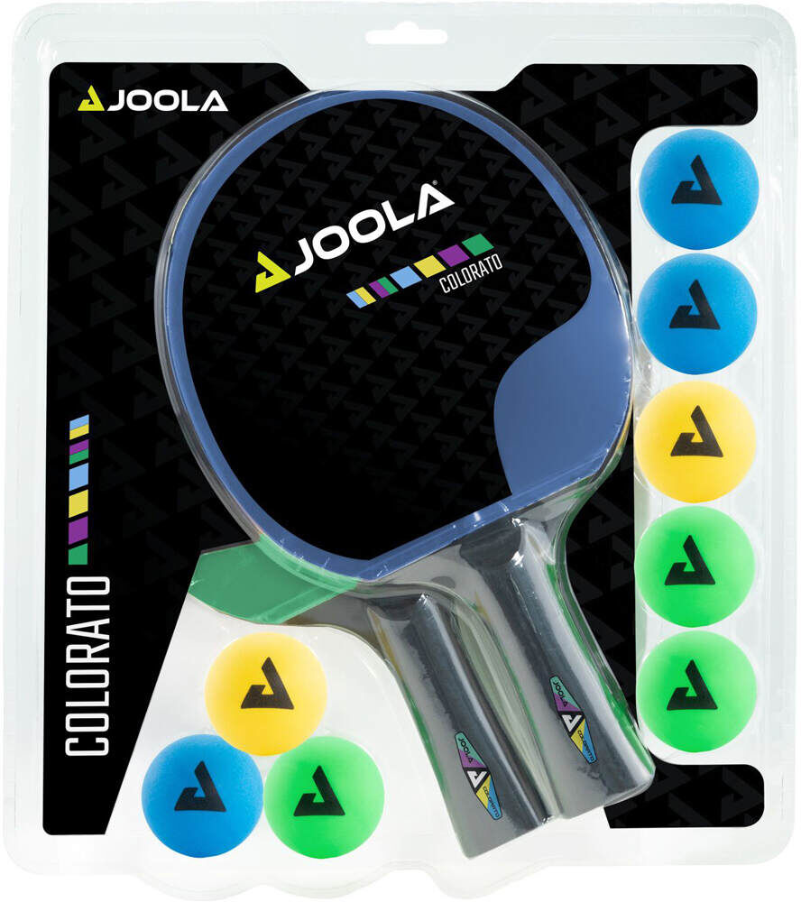 Joola set colorato 2schl/8b palas ping-pong  (UNICA)