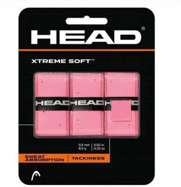 Blister Overgrips Head Xtreme Soft Rosa 3 Unidades