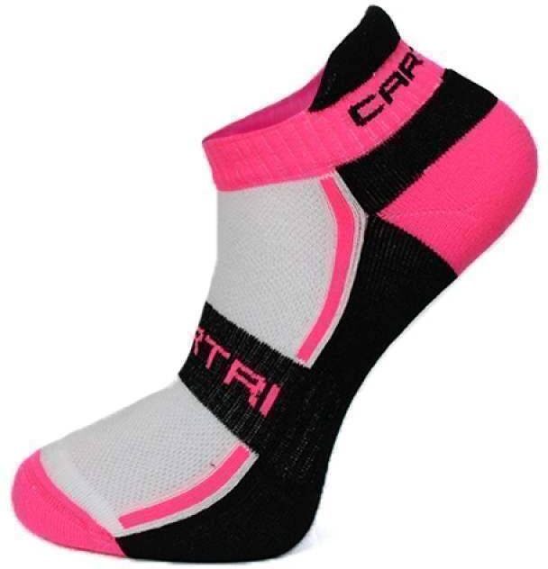 Calcetines Cartri Slash Crew Blanco Fucsia 1 Par