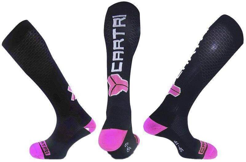 Calcetines de Compresion Cartri Dusk Negro Rosa