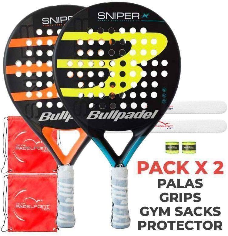 Pack Palas Bullpadel Sniper X Series Yellow y Orange