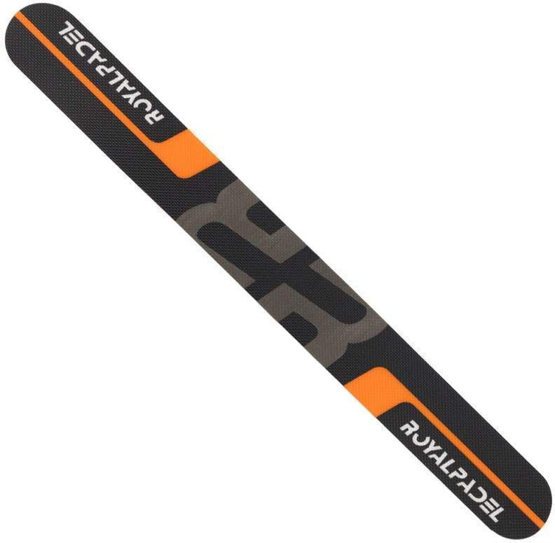 Protector Royal Padel Negro Logo Naranja Gris