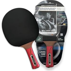 Schildkröt Donic- Premium Tischtennisschläger Waldner 1000, ITTF Belag, Schwarz/Rot, 751801