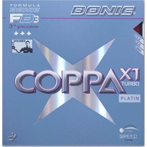 Donic Coppa X1 Turbo Platin, Svart 2,0 mm