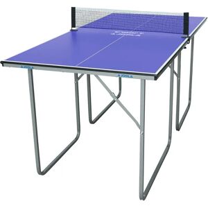 SWEEEK Mini table de ping pong 150x75cm - table pliable INDOOR bleue. avec  4 raquettes et 6 balles. valise de jeu pour utilisation intérieure. sport tennis  de table pas cher 