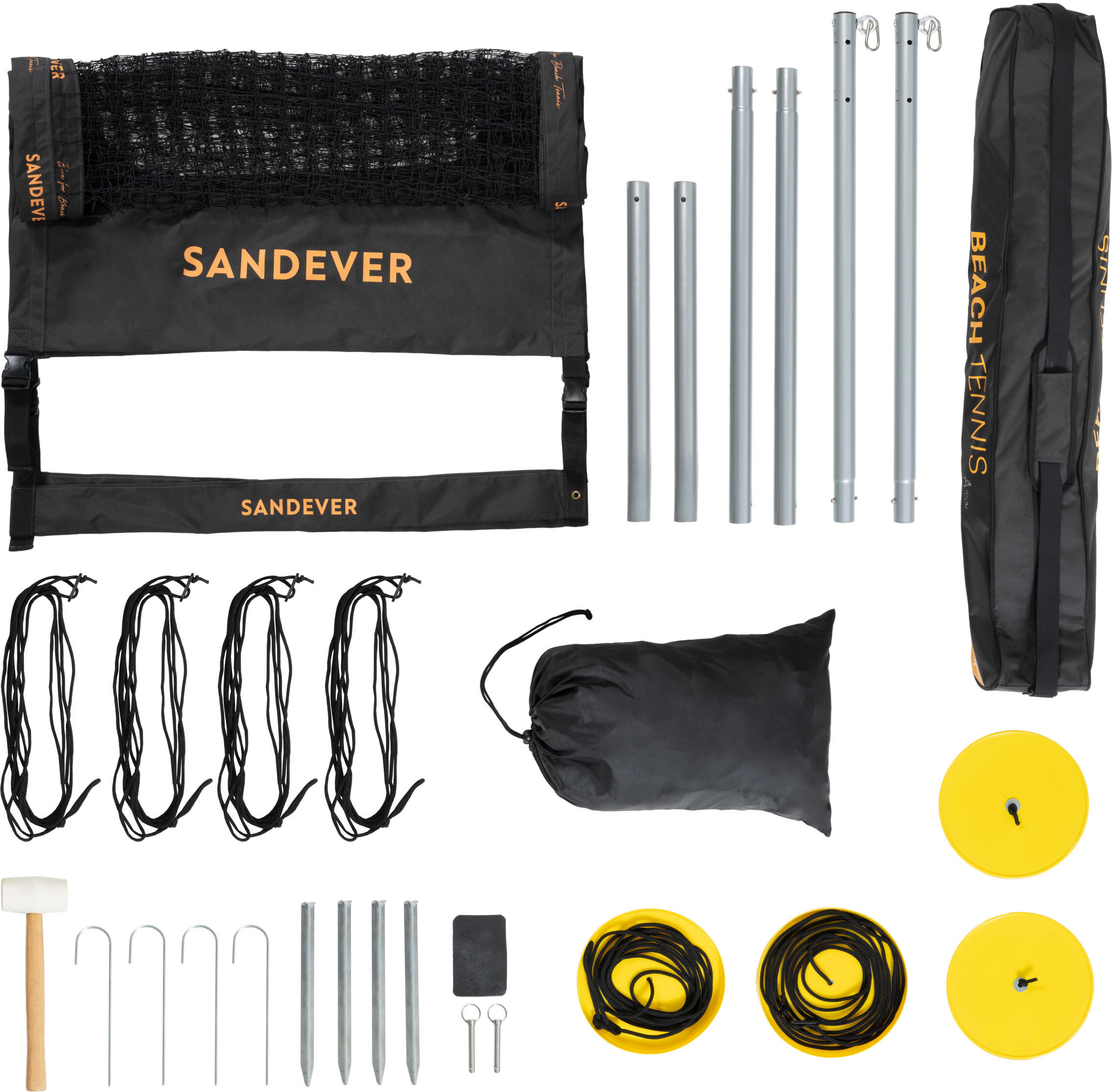 SANDEVER Kit Beach Tennis BTK 500 (poteaux, filet) - SANDEVER - SANS TAILLE