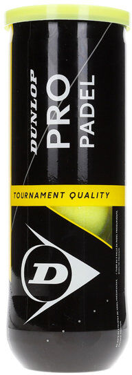 Dunlop Pro Padel 3 Pet - palline da padel Black/Yellow