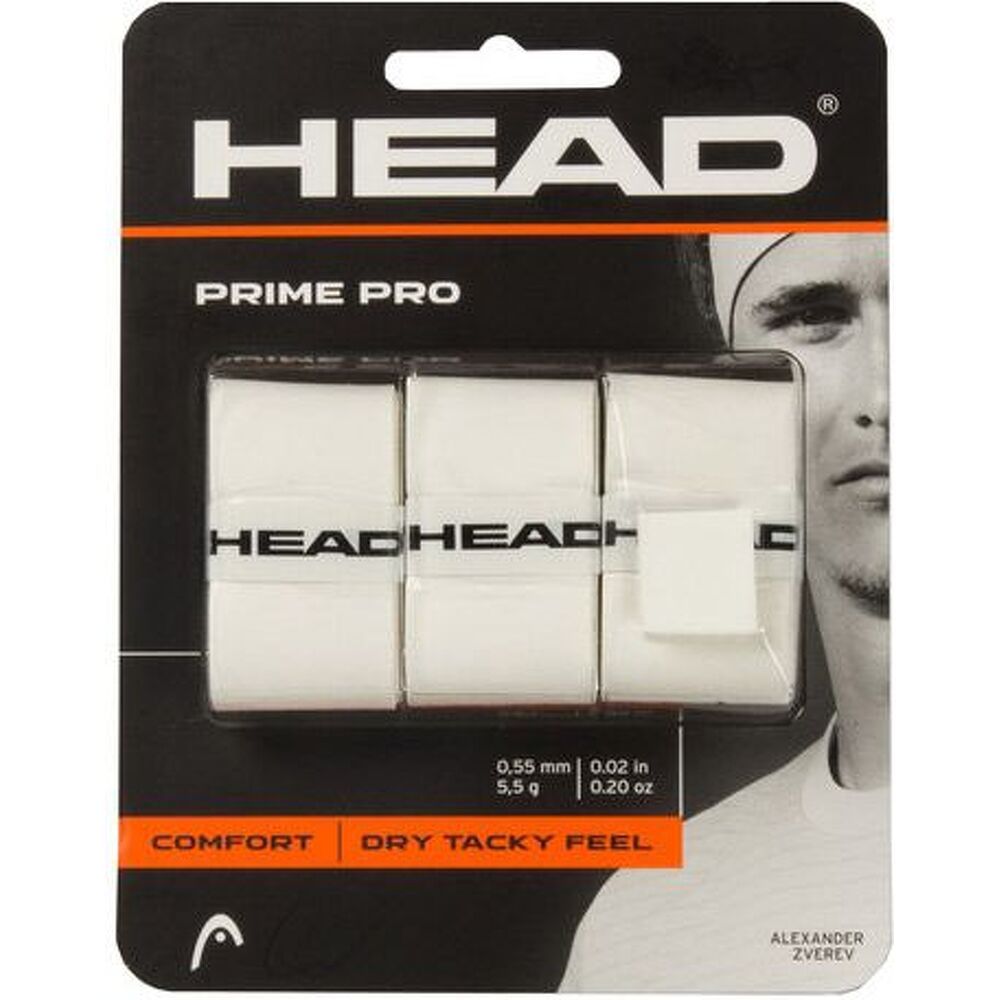 Head Prime Pro (X3) Grip da Tennis - Adulto - Bianco